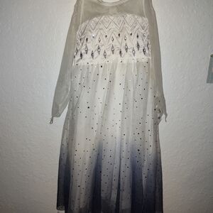 Used Dinsey ELSA White and Blue Kids Costume